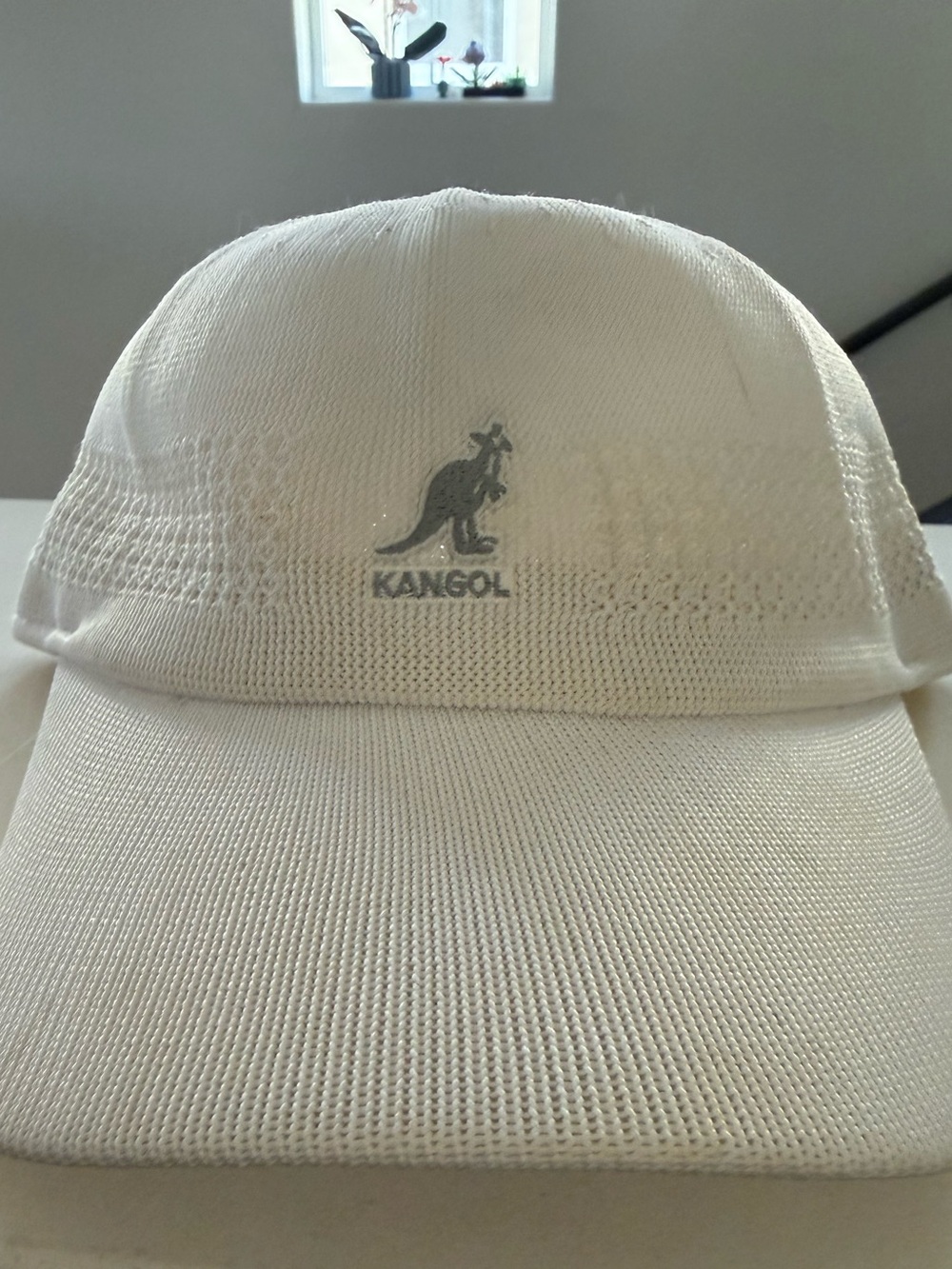 Kangol White Mesh Baseball Cap - Lightweight Breathable Hat